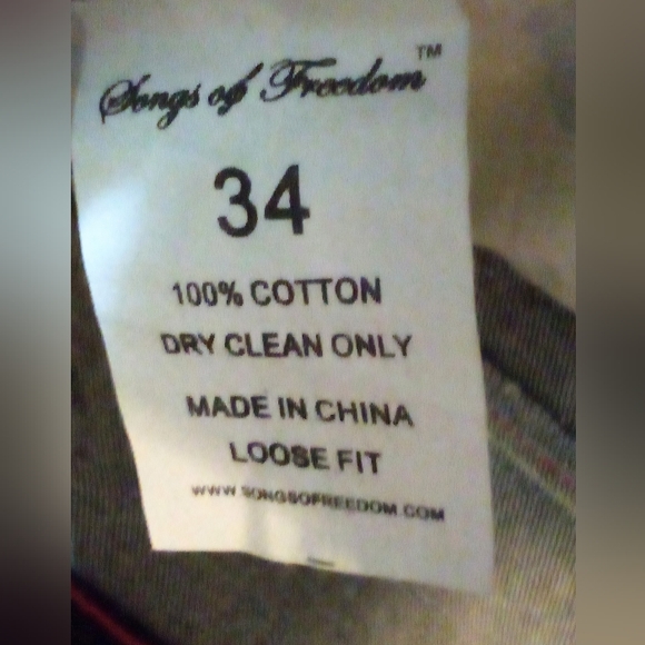 Songs Of Freedom Limited Edition Designer Demin Jeans Men's 34 Blue - Picture 14 of 14